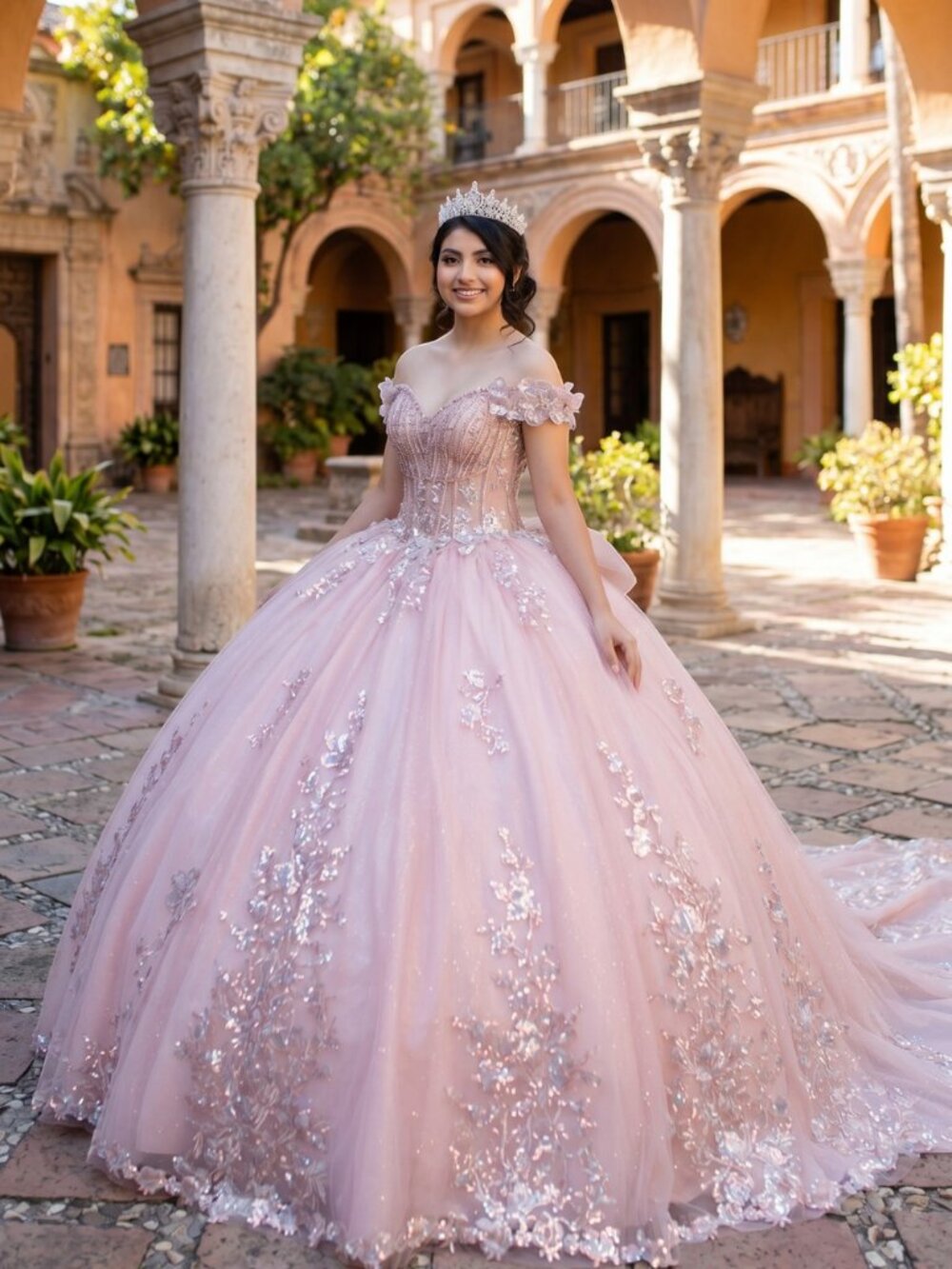 NEW ROSEGOLD Tulle & Lace Sweetheart Evening Gown Floor Length With Train 8370J